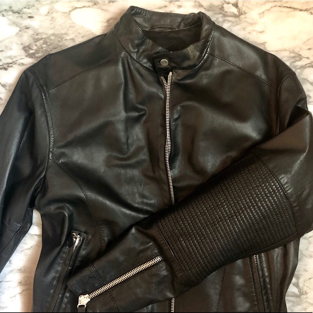 GIMO’S Moto Style Genuine Italian Leather Jacket